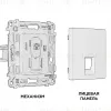 Комплект механизма телефонной розетки RJ-11(4P4C) со шторкой Ambrella Volt Alfa MA212030 MA212030 - 3