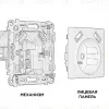 Комплект механизма розетки 2USB A+A 18W (быстрая зарядка) с/з Ambrella Volt Alfa MA309010 MA309010 - 4