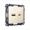 Комплект механизма розетки 2USB A+C 20W (быстрая зарядка) Ambrella Volt Alfa MA311010 MA311010 - 1