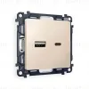 Комплект механизма розетки 2USB A+C 20W (быстрая зарядка) Ambrella Volt Alfa MA331010 MA331010 - 1