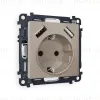 Комплект механизма розетки 2USB A+A 18W (быстрая зарядка) с/з Ambrella Volt Alfa MA369010 MA369010 - 1