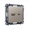 Комплект механизма розетки 2USB A+C 20W (быстрая зарядка) Ambrella Volt Alfa MA371010 MA371010 - 1