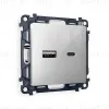 Комплект механизма розетки 2USB A+C 20W (быстрая зарядка) Ambrella Volt Alfa MA411010 MA411010 - 1