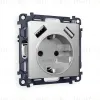 Комплект механизма розетки 2USB A+A 18W (быстрая зарядка) с/з Ambrella Volt Alfa MA409010 MA409010 - 1
