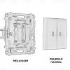 Комплект механизма 2-кл проходного выключателя с подсветкой Ambrella Volt Alfa MA804040 MA804040 - 3