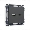 Комплект механизма розетки 2USB A+C 20W (быстрая зарядка) Ambrella Volt Alfa MA911010 MA911010 - 1