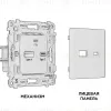 Комплект механизма розетки 2USB A+C 20W (быстрая зарядка) Ambrella Volt Alfa MA911010 MA911010 - 3