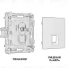 Комплект механизма компьютерной розетки RJ-45(8P8C) CAT6 со шторкой Ambrella Volt Alfa MA912010 MA912010 - 3