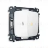 Комплект механизма 2-кл проходного выключателя с подсветкой Ambrella Volt Omega MO124030 MO124030 - 1