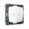 Комплект механизма 2-кл проходного выключателя с подсветкой Ambrella Volt Omega MO124040 MO124040 - 1