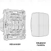 Комплект механизма 3-кл выключателя Ambrella Volt Omega MO125010 MO125010 - 3