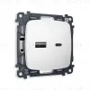 Комплект механизма розетки 2USB A+C 20W (быстрая зарядка) Ambrella Volt Omega MO131010 MO131010 - 1