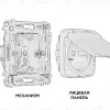 Комплект механизма розетки с/з со шторками и крышкой Ambrella Volt Omega MO208010 MO208010 - 3