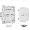 Комплект механизма розетки 2USB A+C 20W (быстрая зарядка) Ambrella Volt Omega MO211010 MO211010 - 3