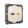 Комплект механизма розетки 2USB A+C 20W (быстрая зарядка) Ambrella Volt Omega MO311010 MO311010 - 1
