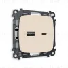 Комплект механизма розетки 2USB A+C 20W (быстрая зарядка) Ambrella Volt Omega MO331010 MO331010 - 1