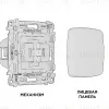 Комплект механизма 1-кл проходного выключателя Ambrella Volt Omega MO401020 MO401020 - 3