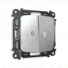 Комплект механизма 2-кл выключателя с подсветкой Ambrella Volt Omega MO404015 MO404015 - 1