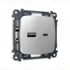 Комплект механизма розетки 2USB A+C 20W (быстрая зарядка) Ambrella Volt Omega MO411010 MO411010 - 1