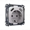 Комплект механизма розетки 2USB A+A 18W (быстрая зарядка) с/з Ambrella Volt Omega MO509010 MO509010 - 1
