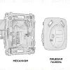 Комплект механизма розетки 2USB A+A 18W (быстрая зарядка) с/з Ambrella Volt Omega MO609010 MO609010 - 3