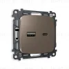 Комплект механизма розетки 2USB A+C 20W (быстрая зарядка) Ambrella Volt Omega MO641010 MO641010 - 1
