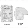 Комплект механизма розетки с/з со шторками и крышкой Ambrella Volt Omega MO658010 MO658010 - 3