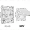 Комплект механизма розетки с/з со шторками и крышкой Ambrella Volt Omega MO808010 MO808010 - 3