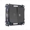 Комплект механизма 2-кл проходного выключателя с подсветкой Ambrella Volt Omega MO904035 MO904035 - 1