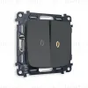 Комплект механизма 2-кл проходного выключателя с подсветкой Ambrella Volt Omega MO904030 MO904030 - 1