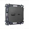 Комплект механизма розетки 2USB A+C 20W (быстрая зарядка) Ambrella Volt Omega MO911010 MO911010 - 1
