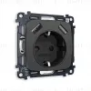 Комплект механизма розетки 2USB A+A 18W (быстрая зарядка) с/з Ambrella Volt Omega MO909010 MO909010 - 1
