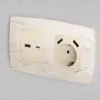 Лицевая панель для розетки с/з со шторками 2USB A+A Ambrella Volt Omega OP3090 OP3090 - 2