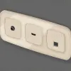 Лицевая панель для компьютерной/телефонной розетки RJ-45/RJ-11 Ambrella Volt Omega OP3320 OP3320 - 2