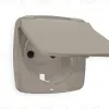 Лицевая панель для розетки с/з со шторками и крышкой Ambrella Volt Omega OP3680 OP3680 - 1
