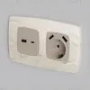 Лицевая панель для розетки 2USB A+C Ambrella Volt Omega OP3710 OP3710 - 2