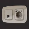 Лицевая панель для розетки с/з со шторками 2USB тип A+C Ambrella Volt Omega OP3700 OP3700 - 2