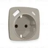 Лицевая панель для розетки с/з со шторками 2USB тип A+C Ambrella Volt Omega OP3700 OP3700 - 1