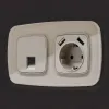 Лицевая панель для компьютерной/телефонной розетки RJ-45/RJ-11 Ambrella Volt Omega OP3720 OP3720 - 2