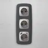 Лицевая панель для розетки с/з со шторками 2USB A+C Ambrella Volt Omega OP4100 OP4100 - 2