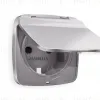 Лицевая панель для розетки с/з со шторками и крышкой Ambrella Volt Omega OP5080 OP5080 - 1