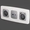Лицевая панель для розетки с/з со шторками 2USB A+C Ambrella Volt Omega OP5100 OP5100 - 2