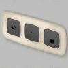 Лицевая панель для компьютерной/телефонной розетки RJ-45/RJ-11 Ambrella Volt Omega OP9120 OP9120 - 2