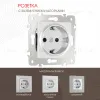 Розетка с заземлением и шторками Arte Milano 203.40-1.silver 203.40-1.silver - 1