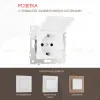 Розетка с заземлением, шторками и защитной крышкой Arte Milano 203.41-1.white 203.41-1.white - 1
