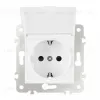 Розетка с заземлением, шторками и защитной крышкой Arte Milano 203.41-1.white 203.41-1.white - 7