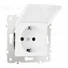 Розетка с заземлением, шторками и защитной крышкой Arte Milano 203.41-1.white 203.41-1.white - 6