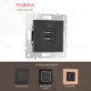 Розетка USB 2.1А+1А Arte Milano 203.46-1.black 203.46-1.black - 1