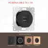 Розетка USB 2.1А+1А Arte Milano 202.46-1.black 202.46-1.black - 1