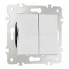 Выключатель двухклавишный проходной Arte Milano 203.32-2.silver 203.32-2.silver - 6